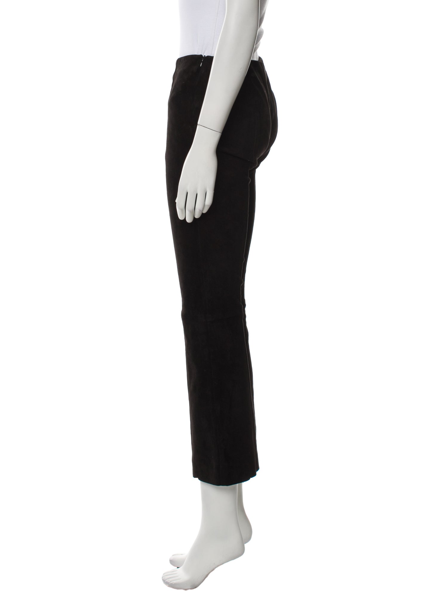 The Row Suede Straight Leg Pants