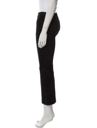 The Row Suede Straight Leg Pants