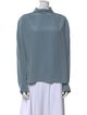 The Row Silk Cowl Neck Blouse
