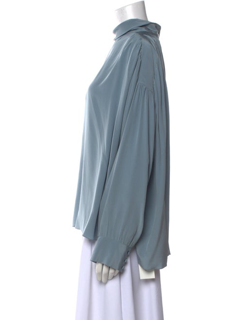 The Row Silk Cowl Neck Blouse