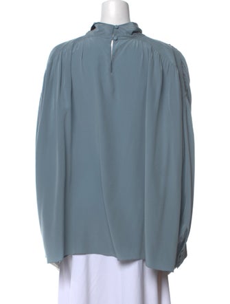 The Row Silk Cowl Neck Blouse