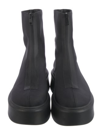 The Row Zipped I Canvas Chelsea Boots