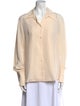 The Row Silk Long Sleeve Button-Up Top