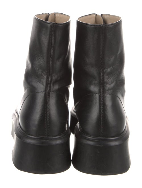 The Row Zipped 1 Leather Combat Boots