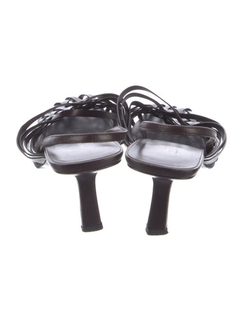 The Row Leather Animal Print Slingback Pumps