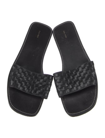The Row Leather Slides