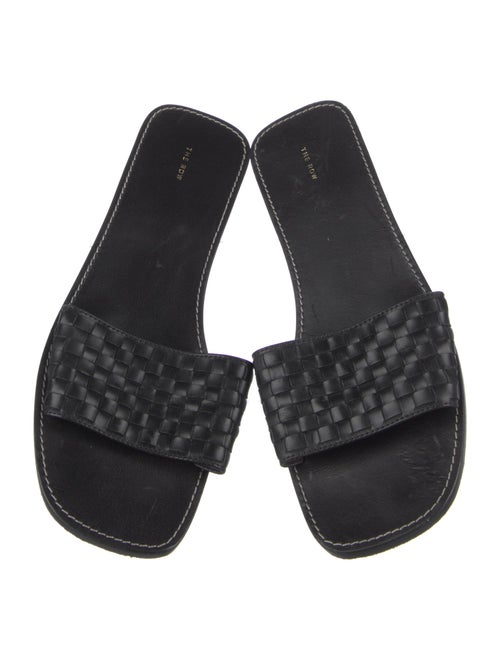 The Row Leather Slides