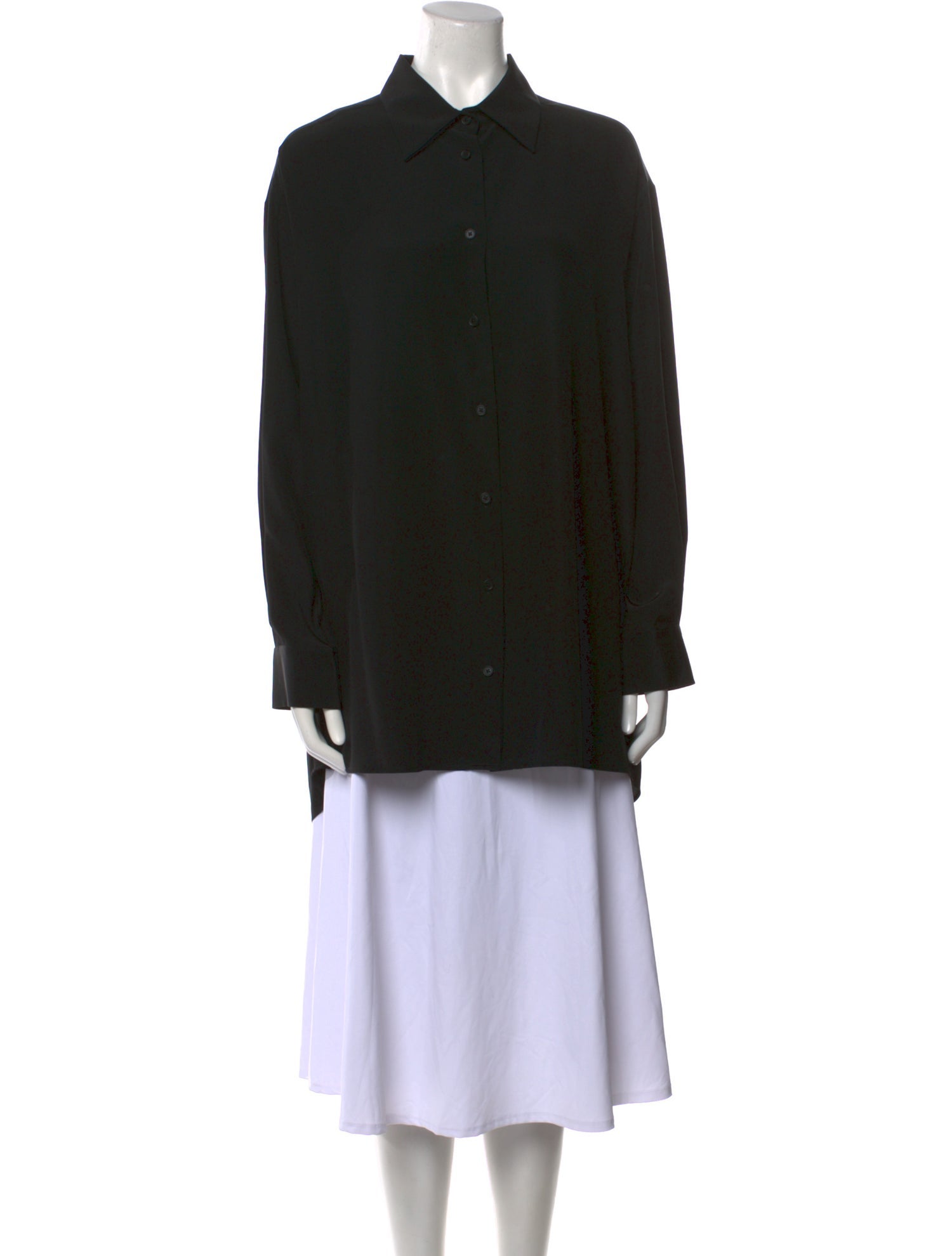 The Row Silk Long Sleeve Tunic