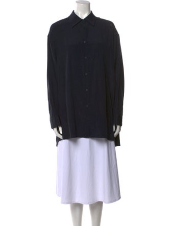 The Row Silk Long Sleeve Tunic
