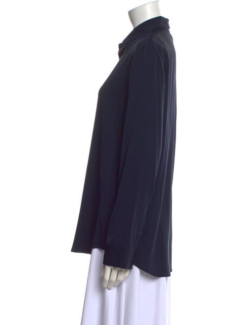 The Row Silk Long Sleeve Button-Up Top