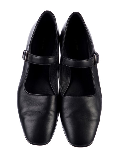 The Row Leather Mary Jane Flats