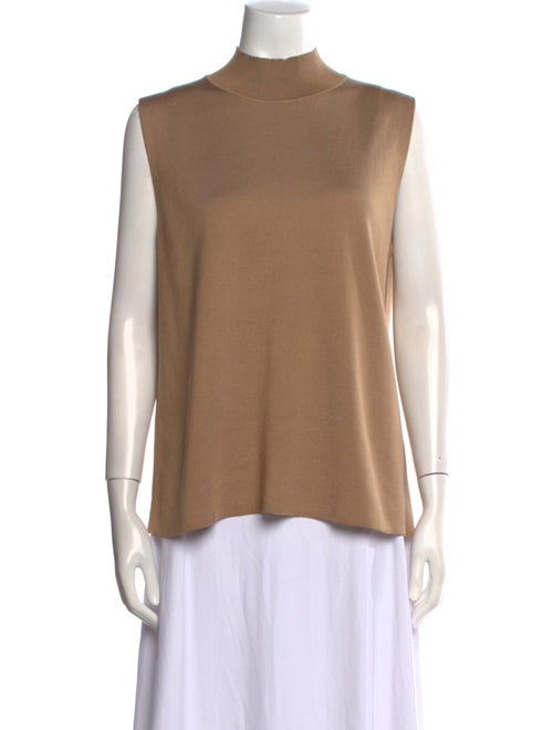 The Row Silk Mock Neck Top