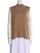 The Row Silk Mock Neck Top