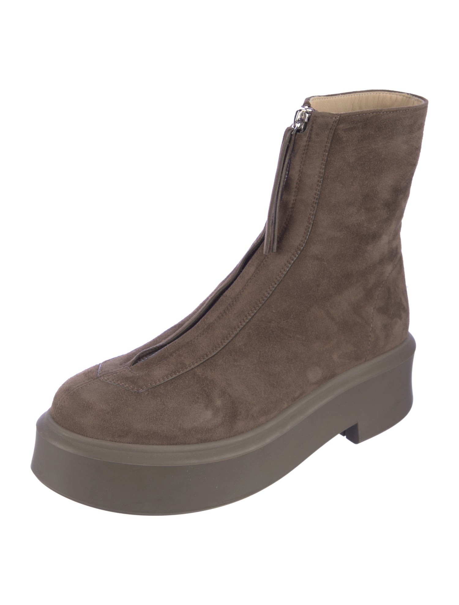 The Row Suede Combat Boots