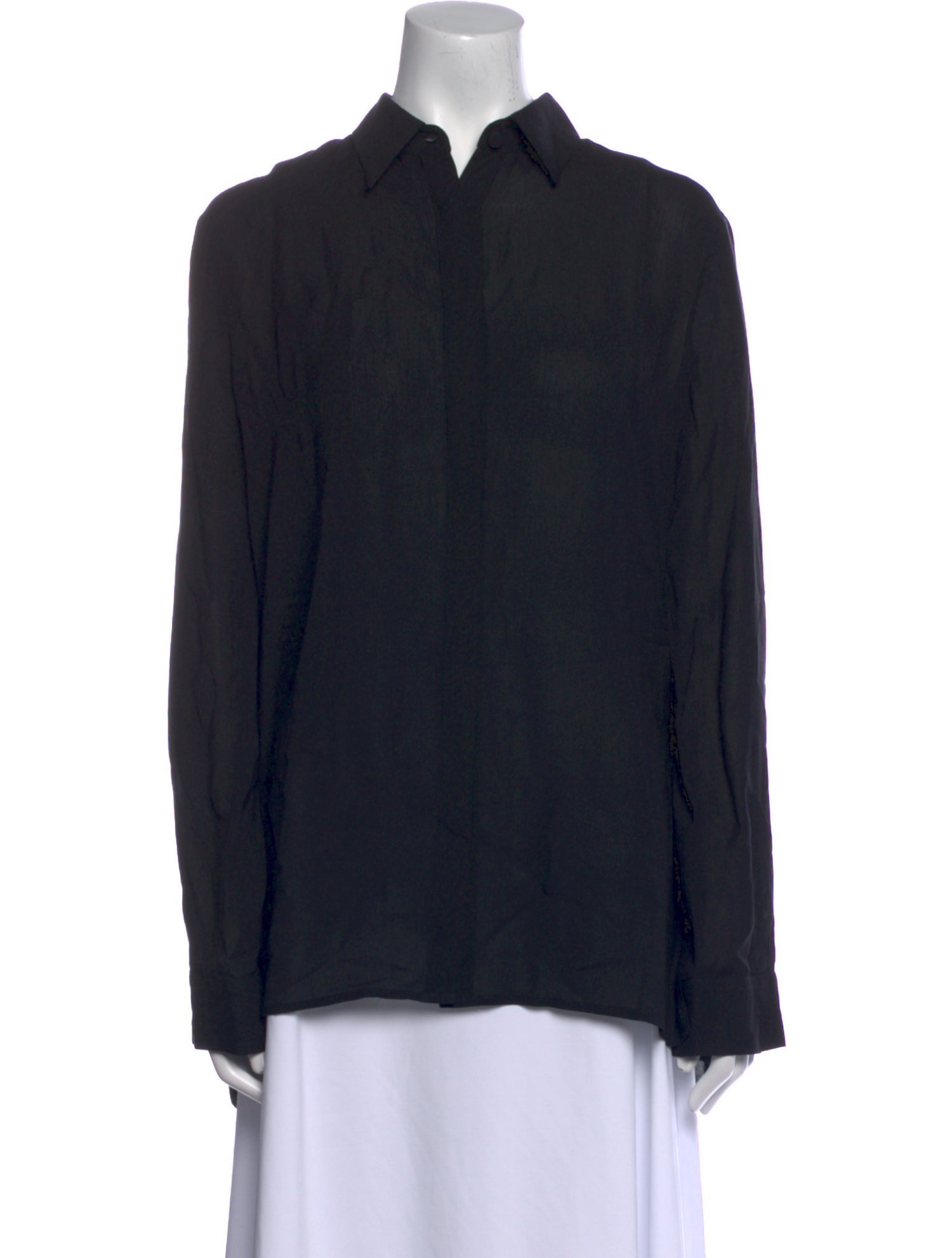 The Row Long Sleeve Button-Up Top