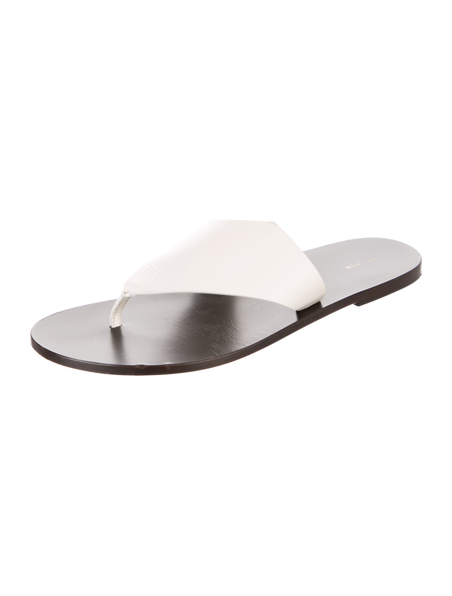 The Row Leather Slides