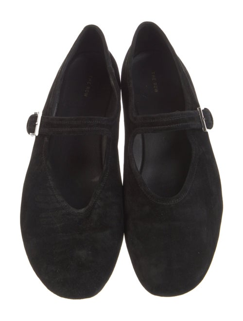 The Row Boheme Suede Mary Jane Flats