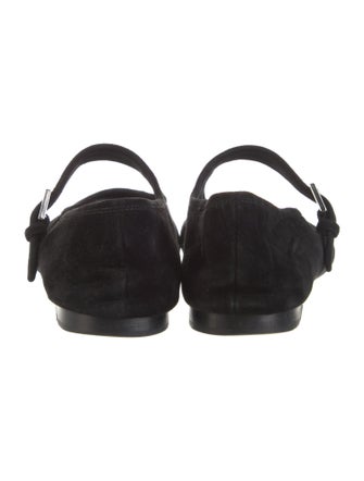 The Row Boheme Suede Mary Jane Flats