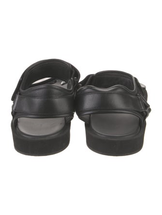The Row Hook and Loop Leather Slingback Sandals