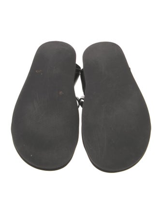 The Row Hook and Loop Leather Slingback Sandals