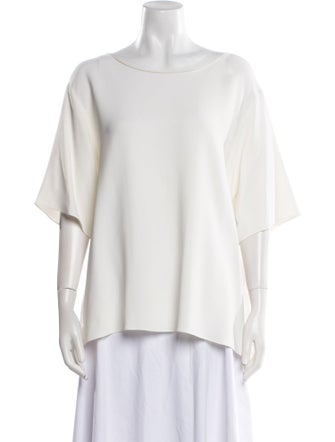 The Row Bateau Neckline Short Sleeve T-Shirt