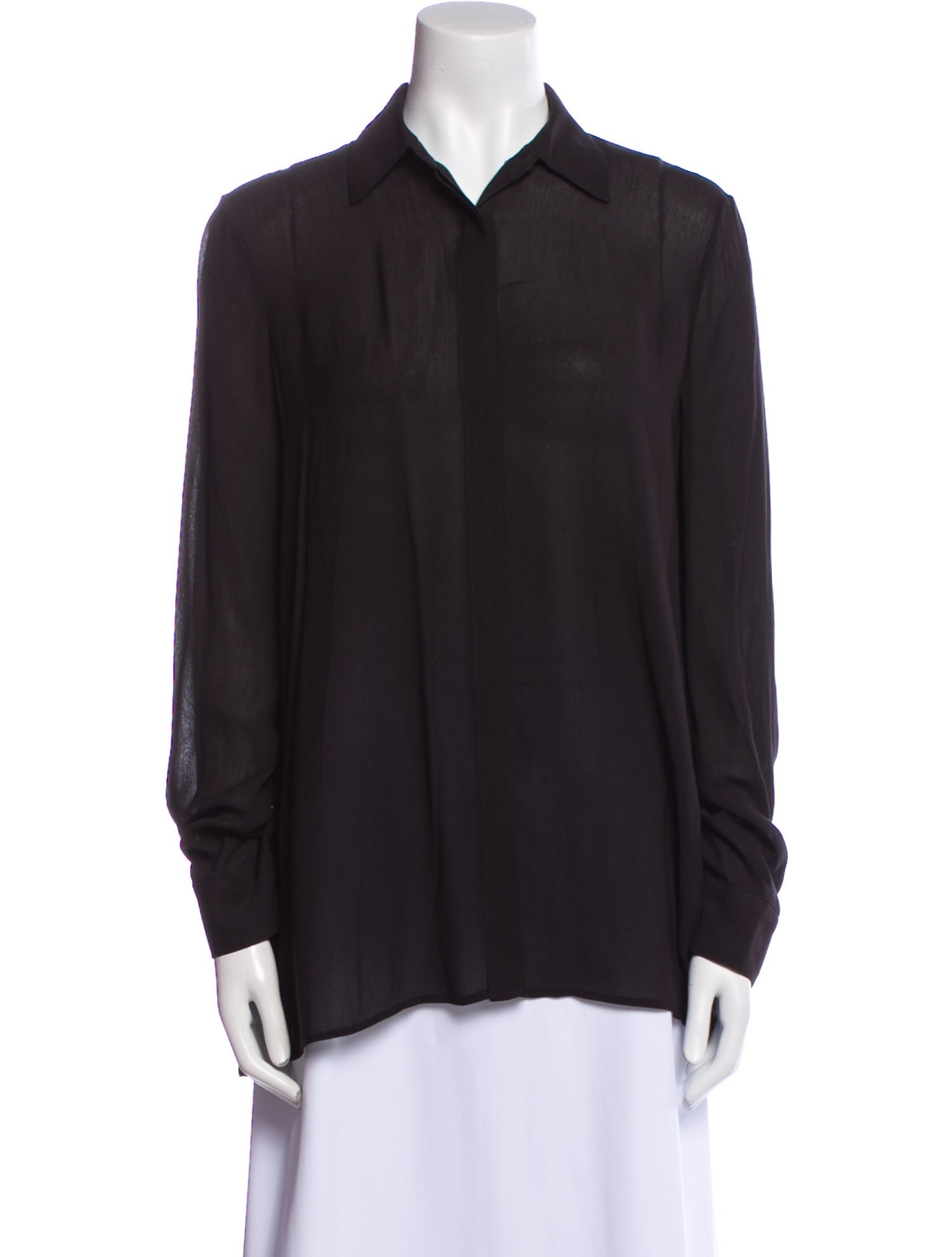 The Row Long Sleeve Button-Up Top