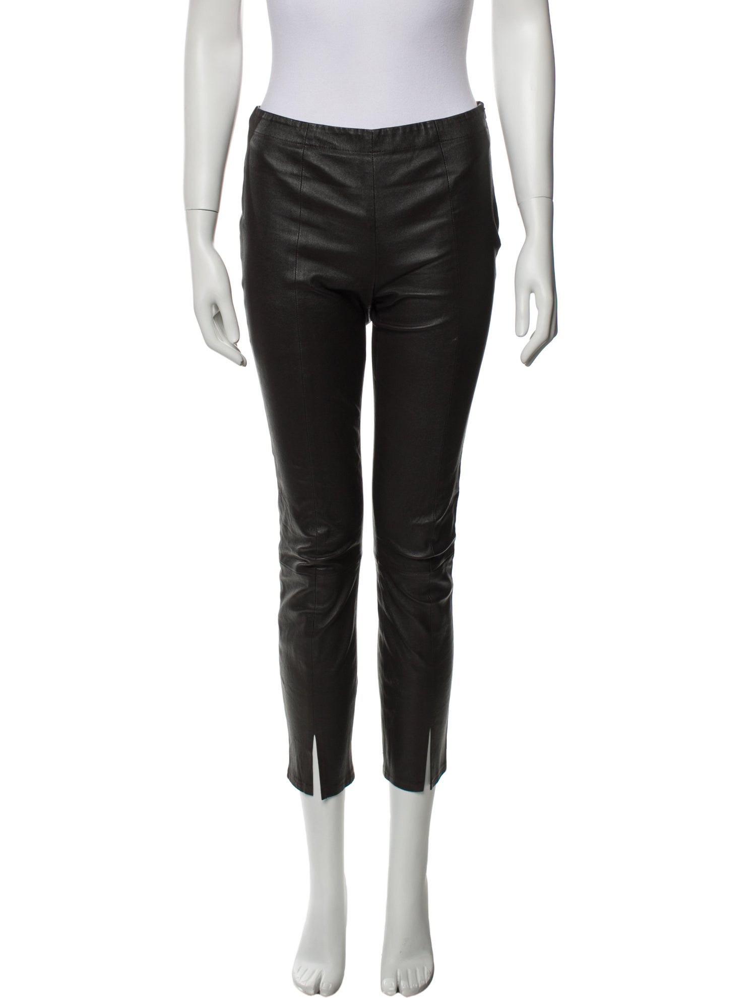 The Row Leather Straight Leg Pants