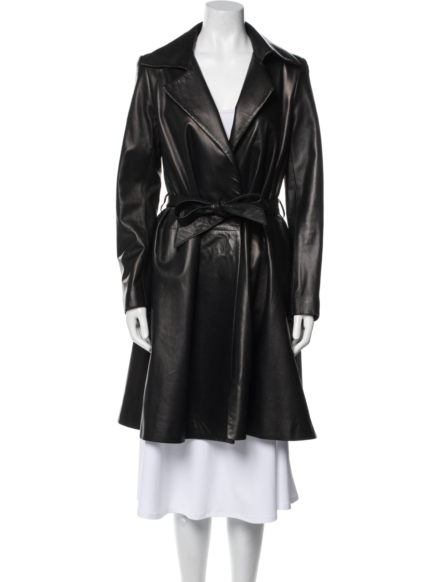 The Row Leather Trench Coat
