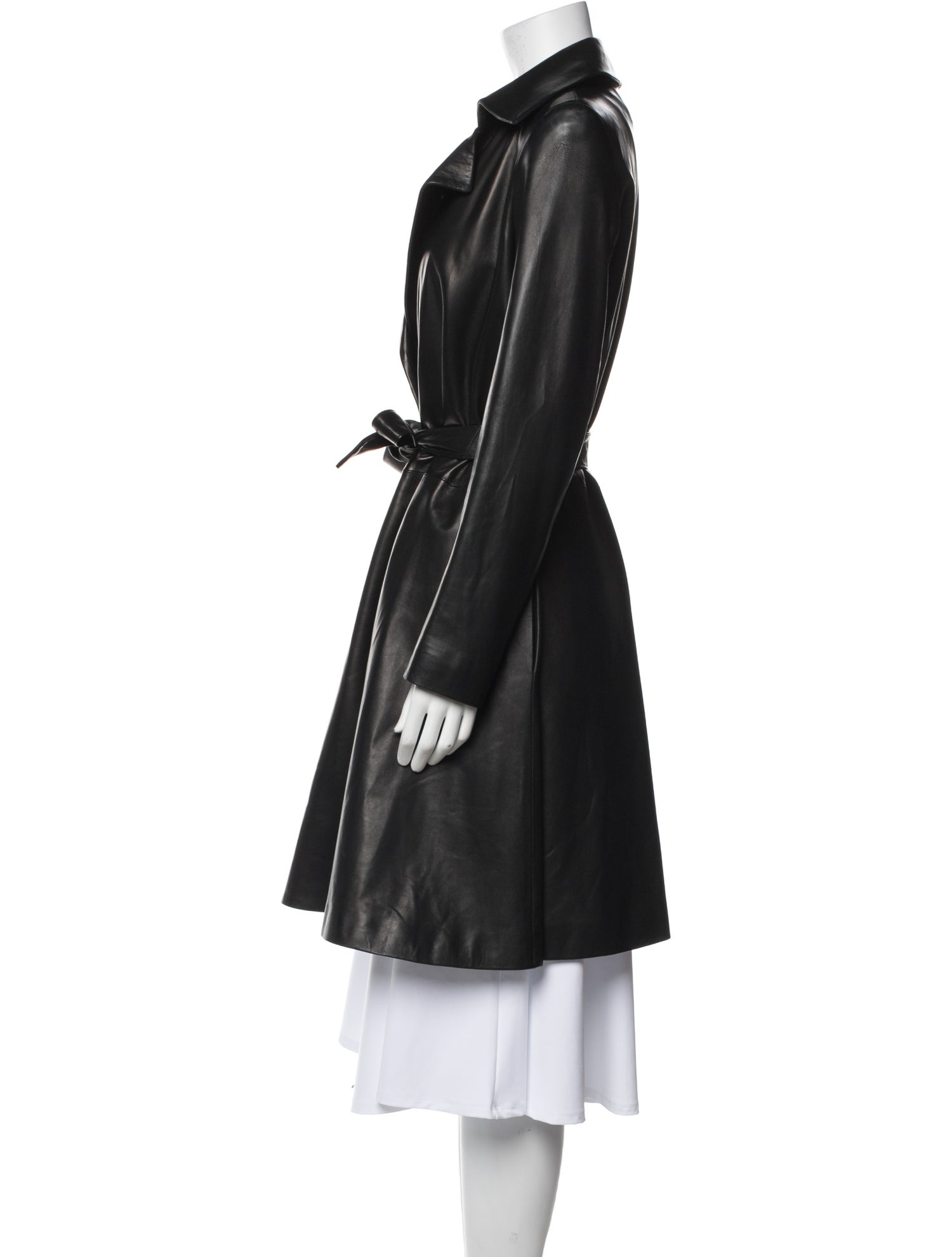 The Row Leather Trench Coat