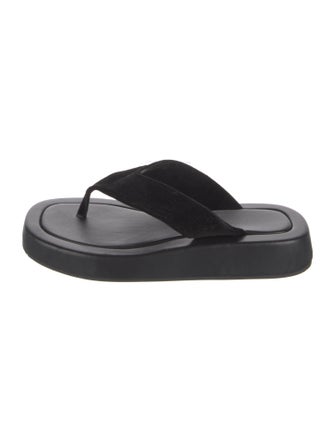 The Row Velvet Slides