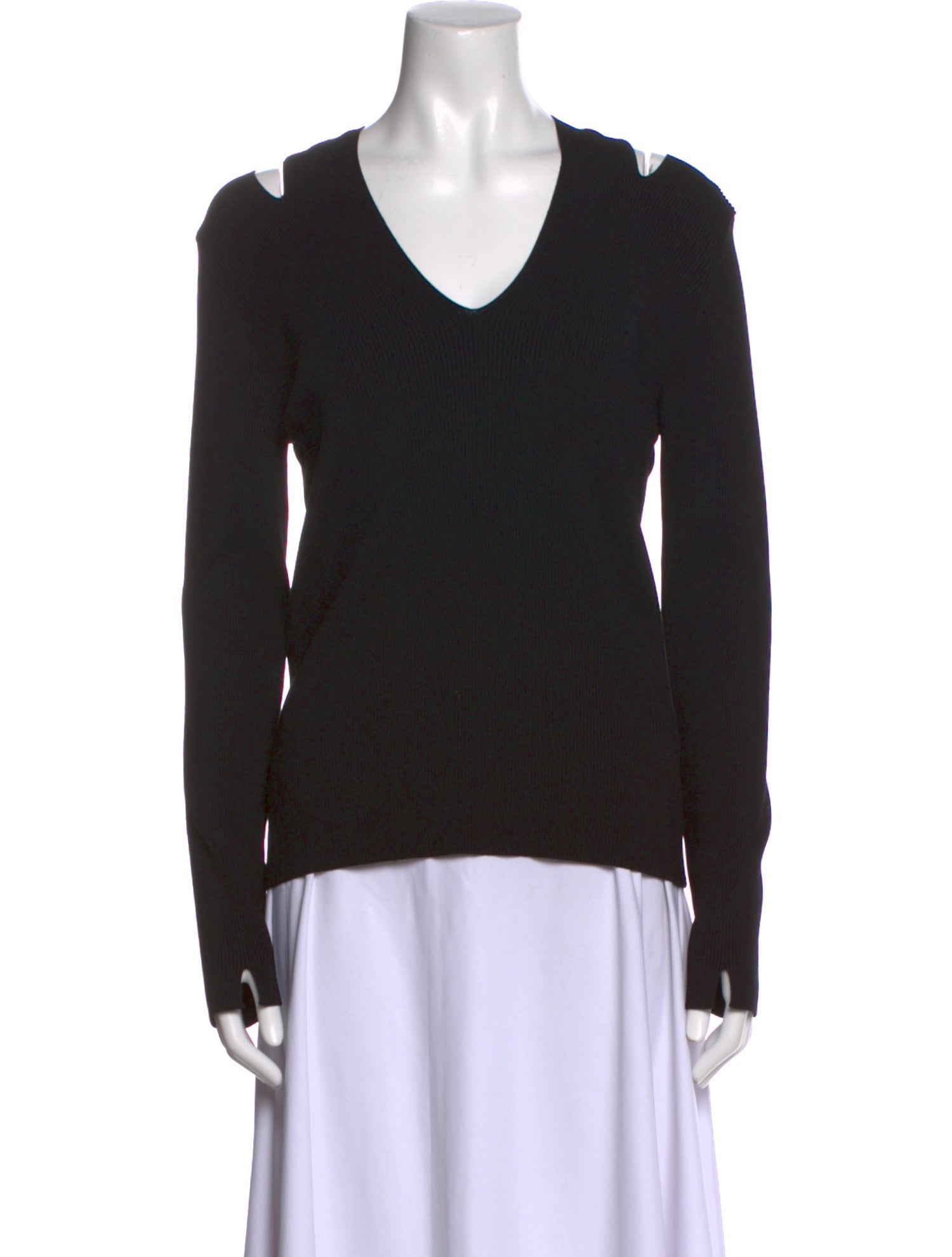 The Row V-Neck Long Sleeve Top