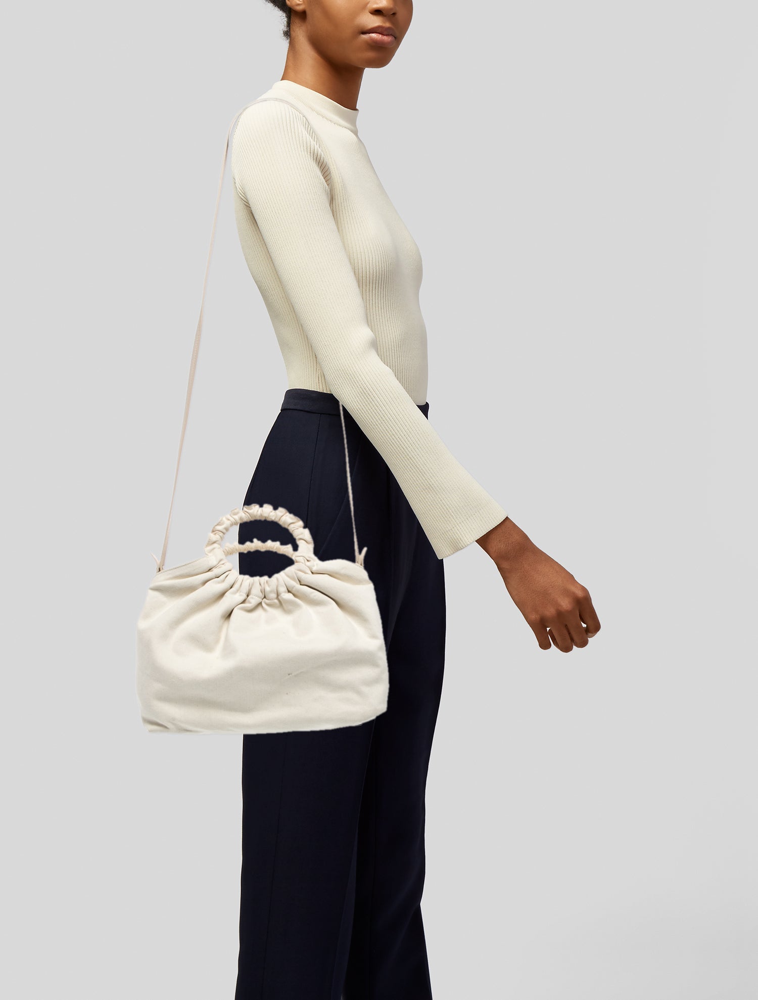 The Row Canvas Shoulder Bag