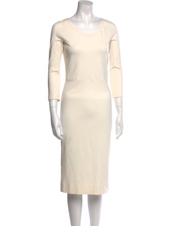 The Row Scoop Neck Midi Length Dress