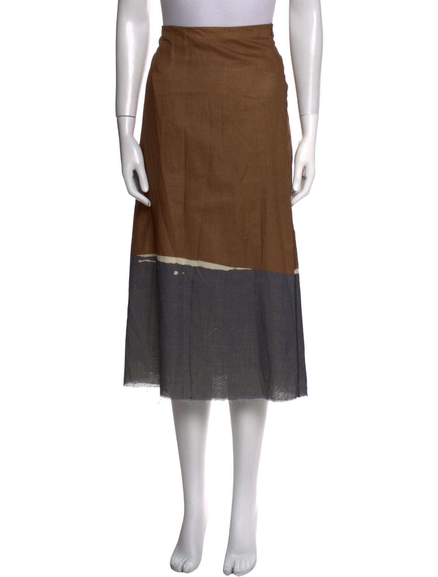 The Row Raw-Edge Trim Midi Length Skirt