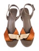 The Row Leather Colorblock Pattern Sandals