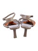 The Row Leather Colorblock Pattern Sandals