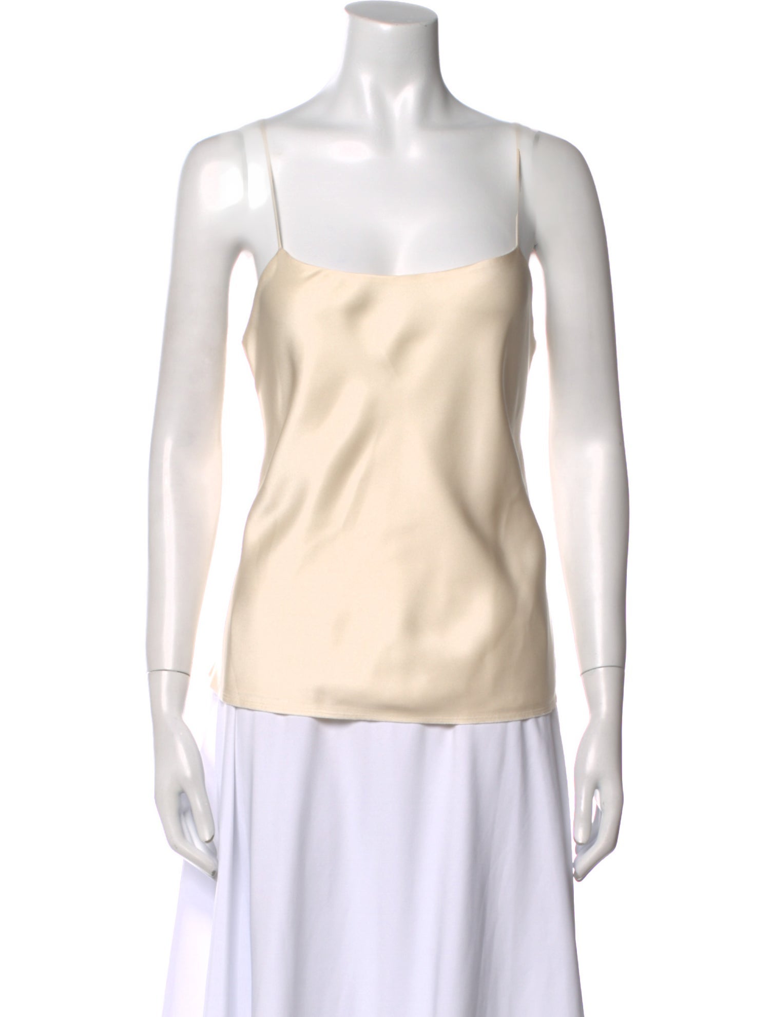 The Row Silk Square Neckline Top