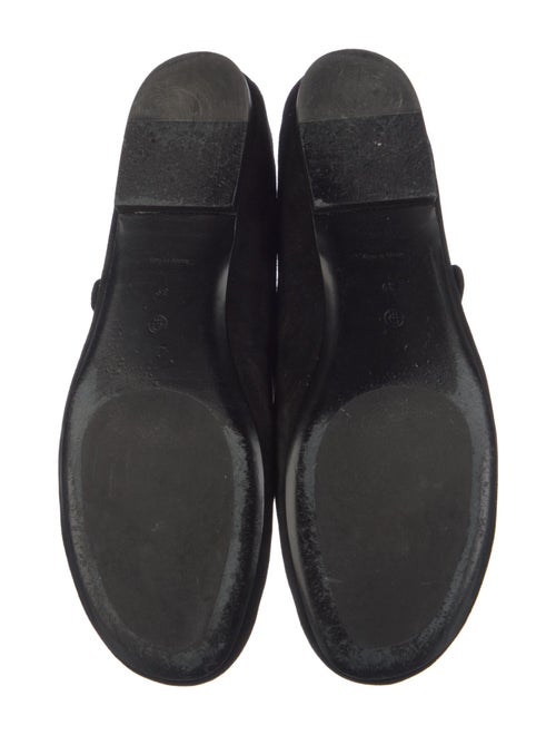 The Row Suede Mary Jane Flats