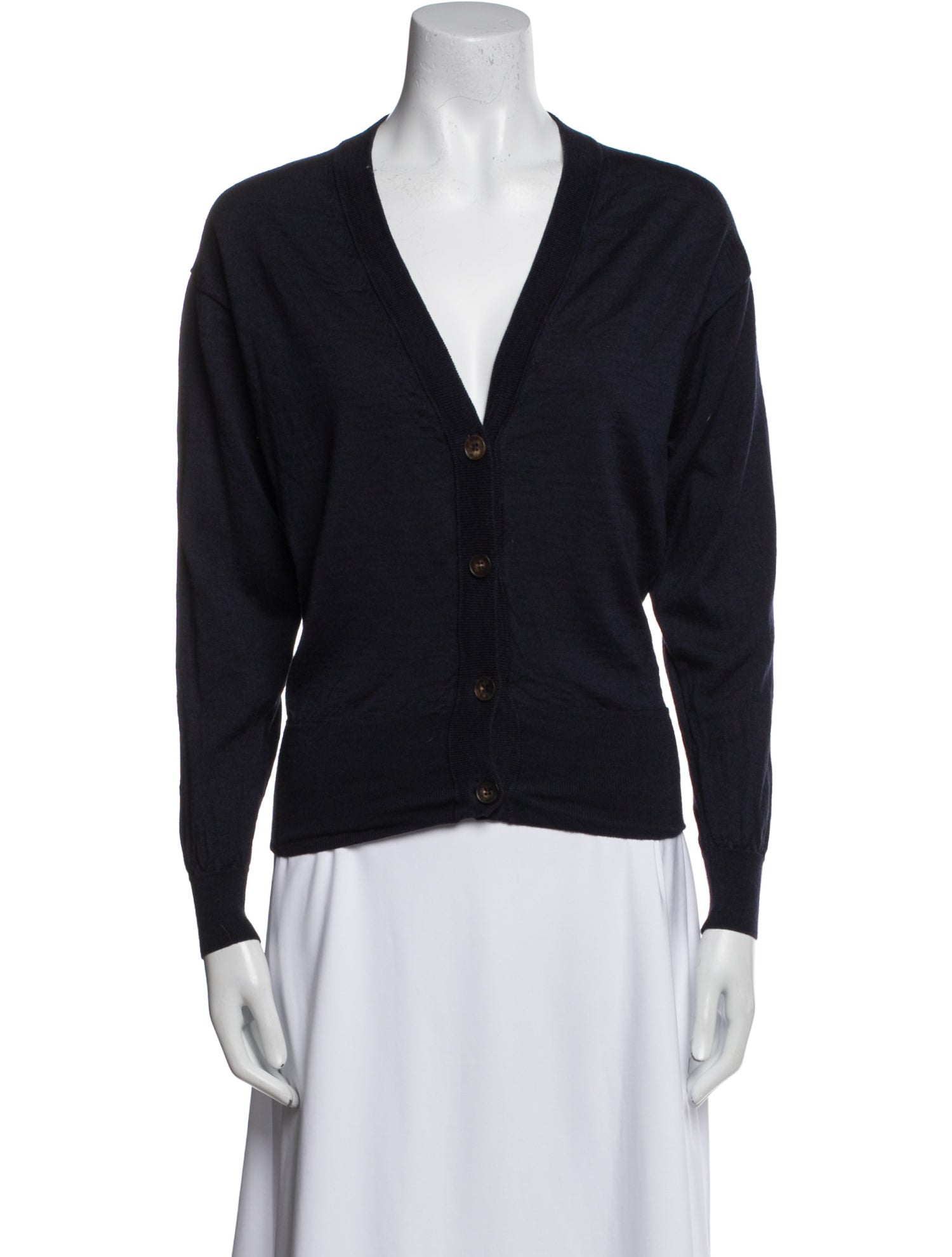 The Row Cashmere V-Neck Top