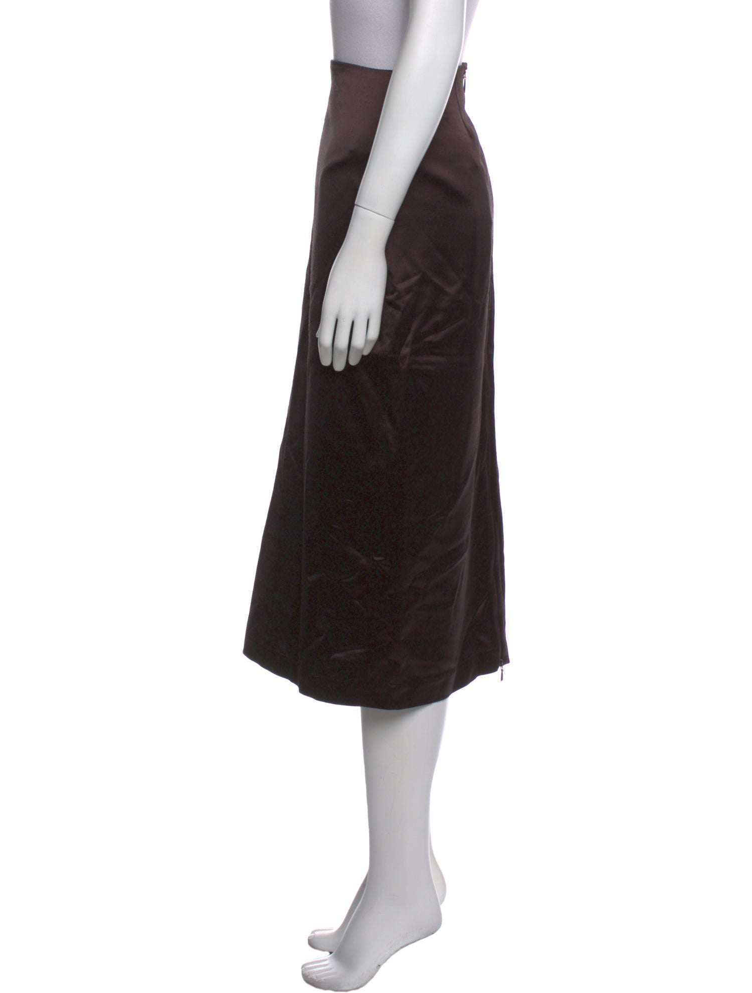 The Row Silk Midi Length Skirt