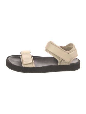 The Row Leather Slides