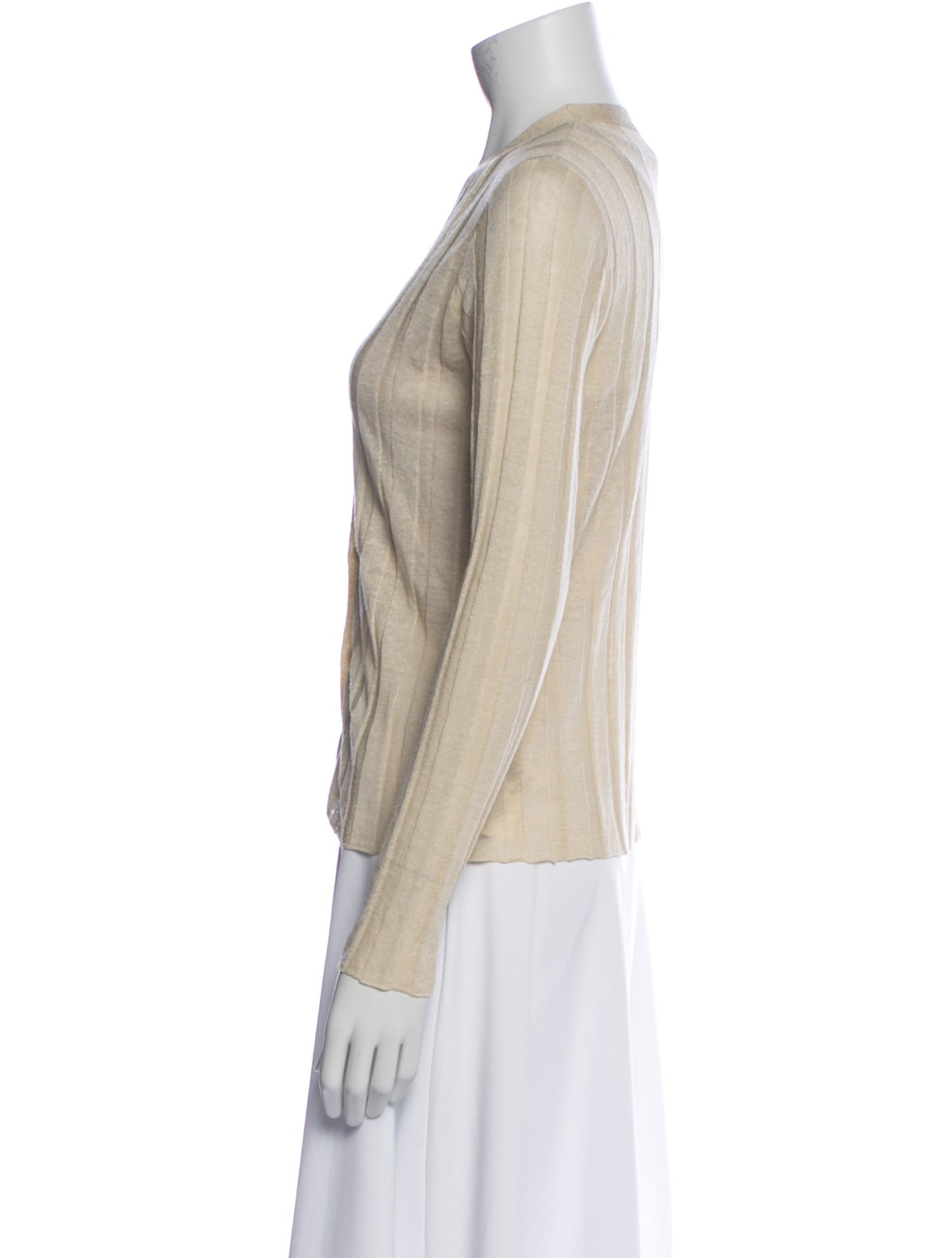 The Row Linen V-Neck Sweater