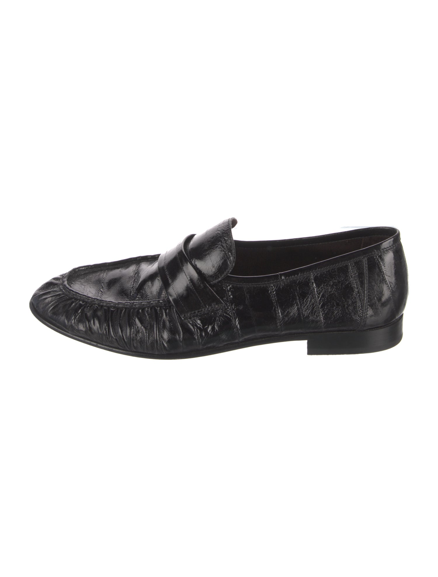 The Row Soft Eel Skin Leather Dress Loafers