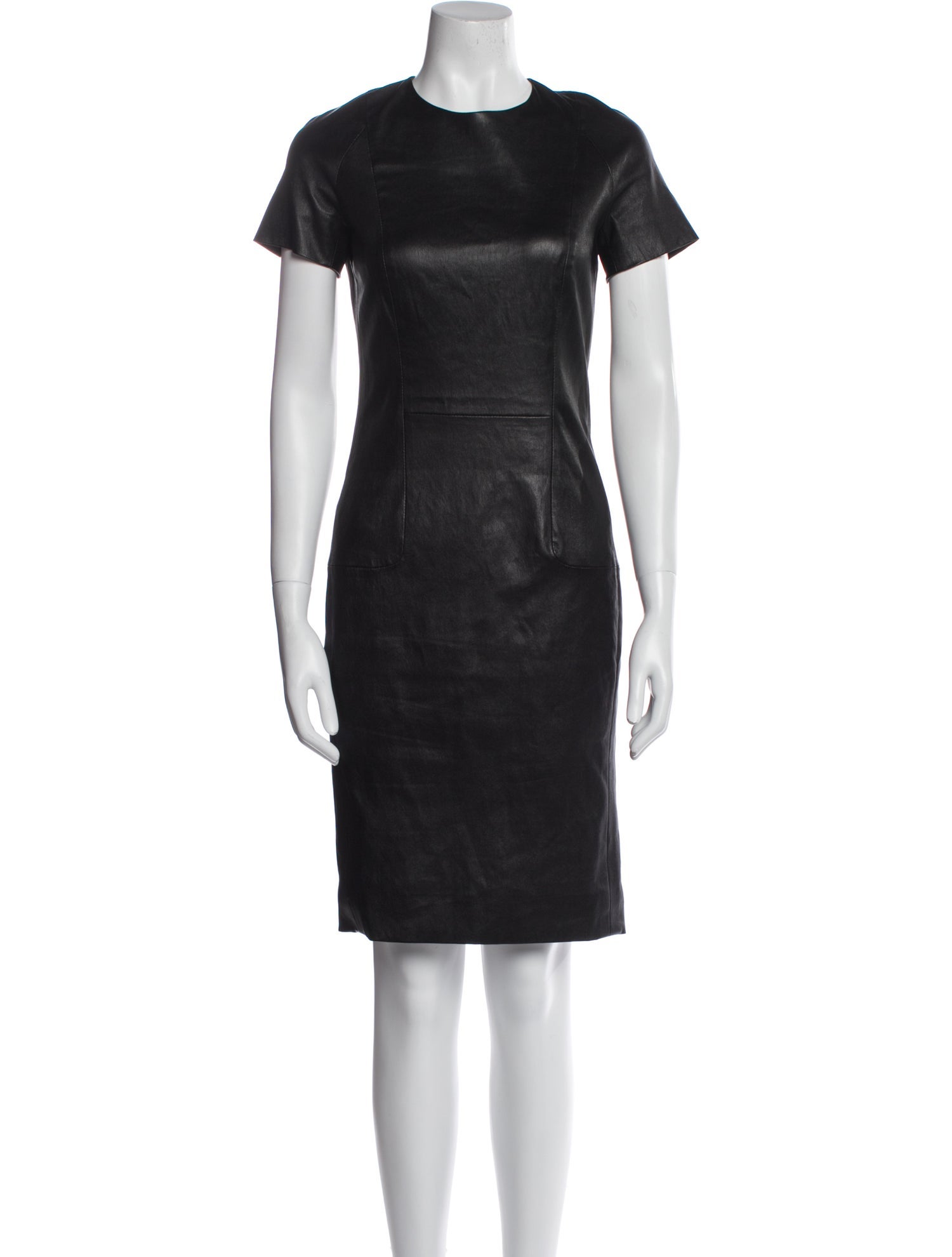 The Row Lambskin Knee-Length Dress