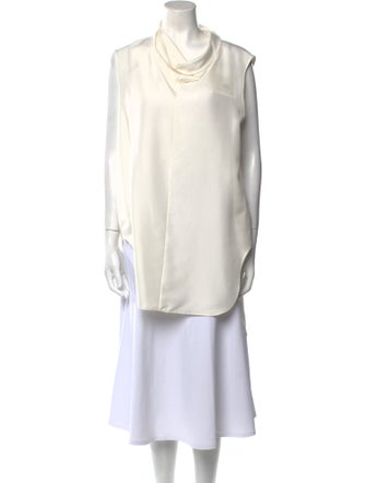 The Row Silk Cowl Neck Tunic