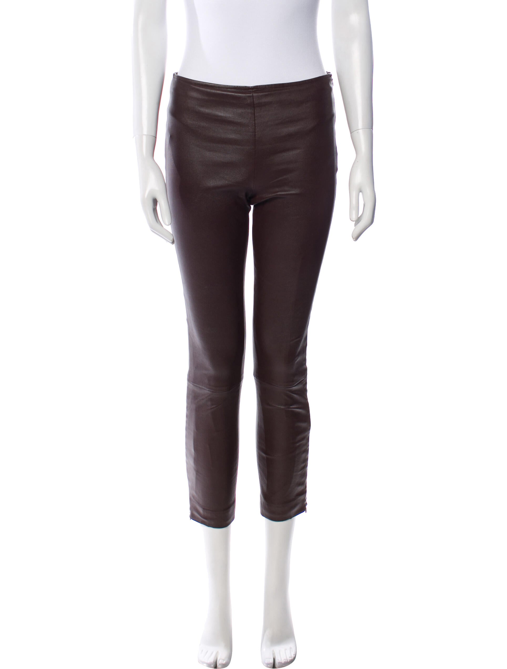 The Row Leather Skinny Leg Pants
