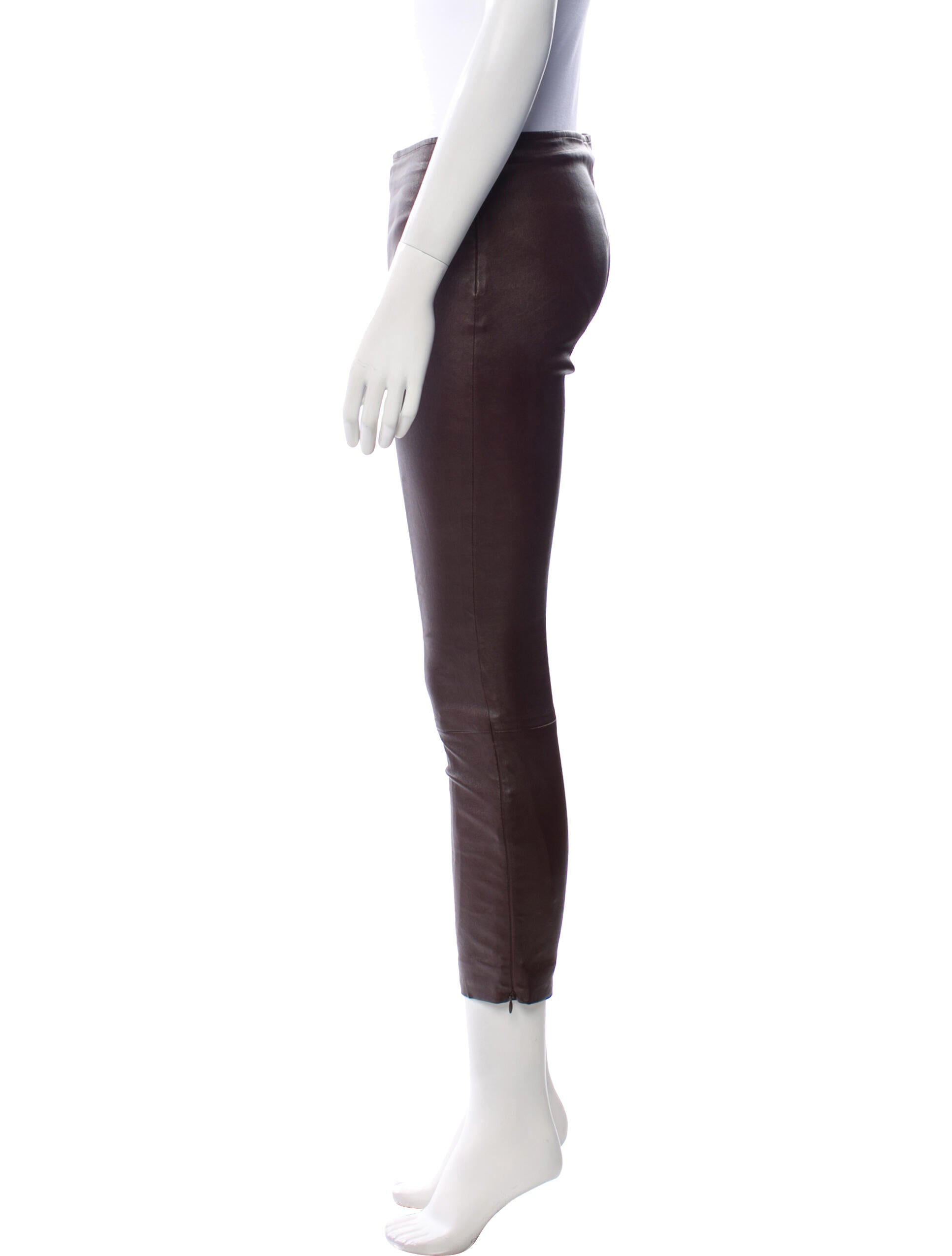 The Row Leather Skinny Leg Pants