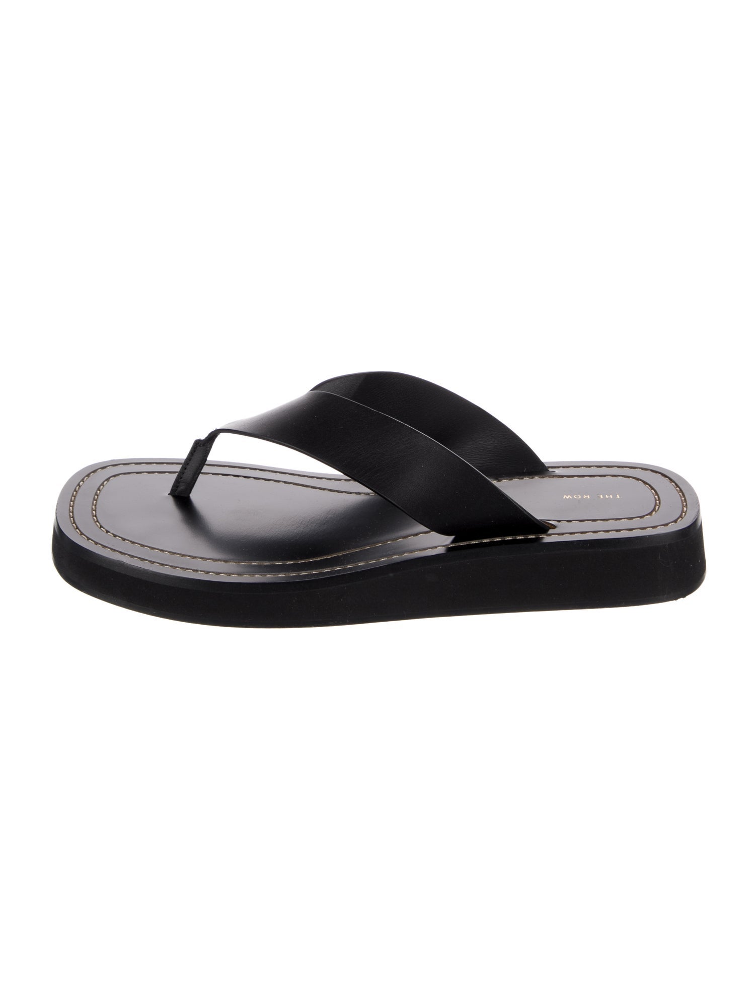 The Row Leather Flip Flops