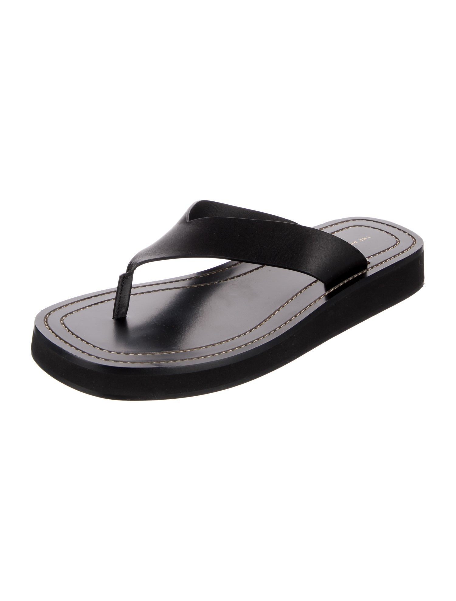 The Row Leather Flip Flops