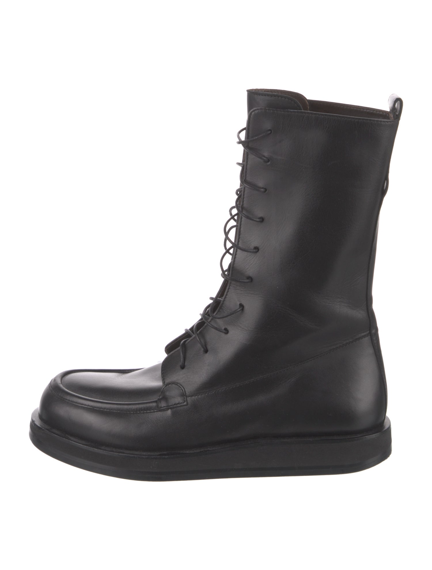 The Row Patty Leather Combat Boots